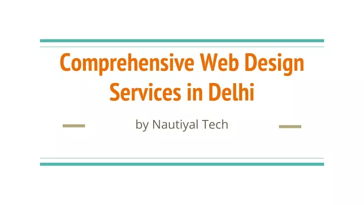 comprehensive web design services in delhi