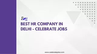 Best HR Company in Delhi - Celebrate Jobs