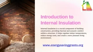Introduction to Internal Insulation