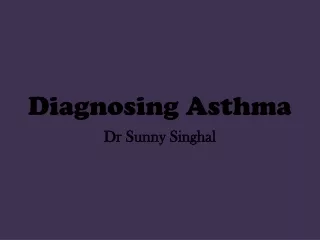 Diagnosing Asthma