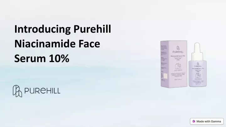 introducing purehill niacinamide face serum 10