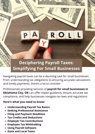 deciphering payroll taxes simplifying for small