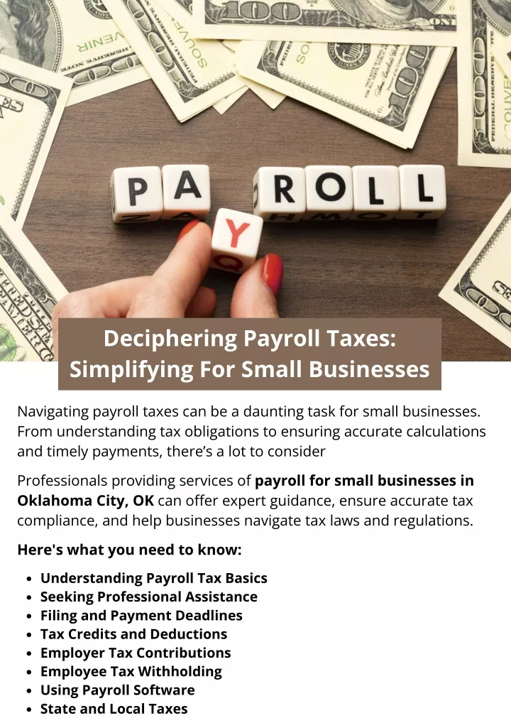 PPT - Deciphering Payroll Taxes: Simplifying For Small Businesses ...