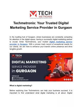 techmetronix your trusted digital marketing