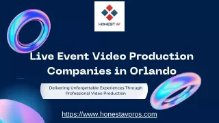 Live Event Video Production Companies Orlando