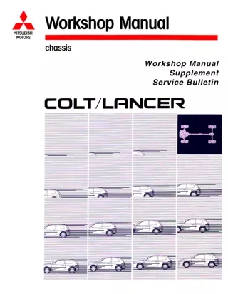 2001 Mitsubishi Colt Lancer Service Repair Manual