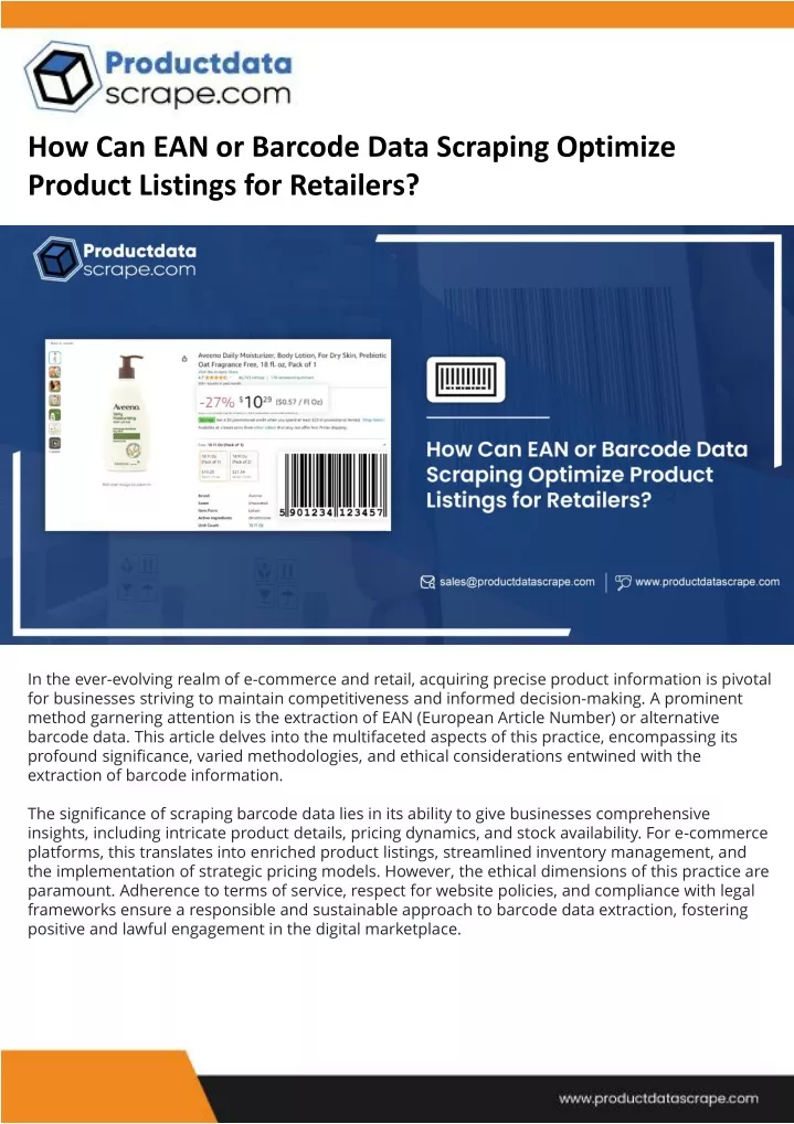 how can ean or barcode data scraping optimize