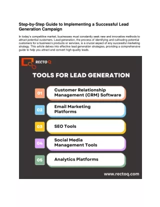 Step-by-Step Guide to Implementing a Successful Lead Generation Campaign