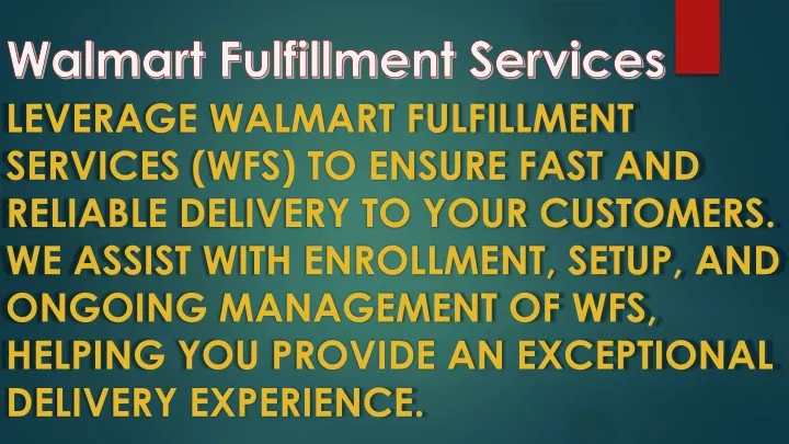 walmart fulfillment services