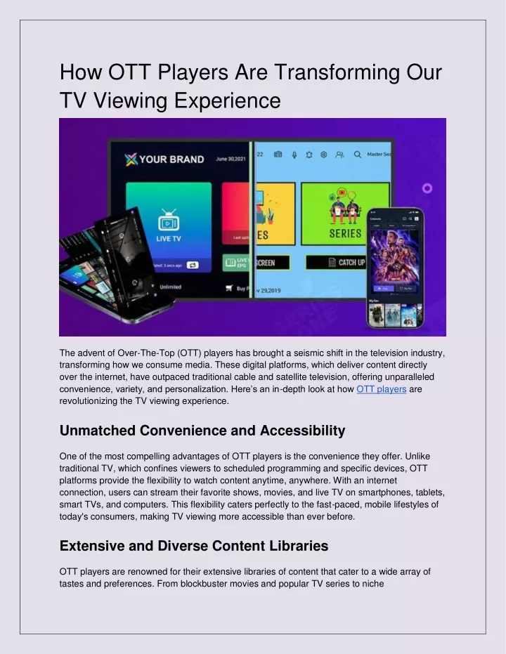 how ott players are transforming our tv viewing