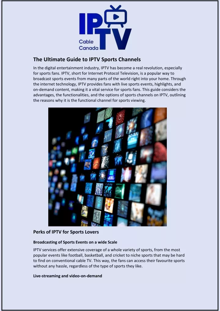 the ultimate guide to iptv sports channels