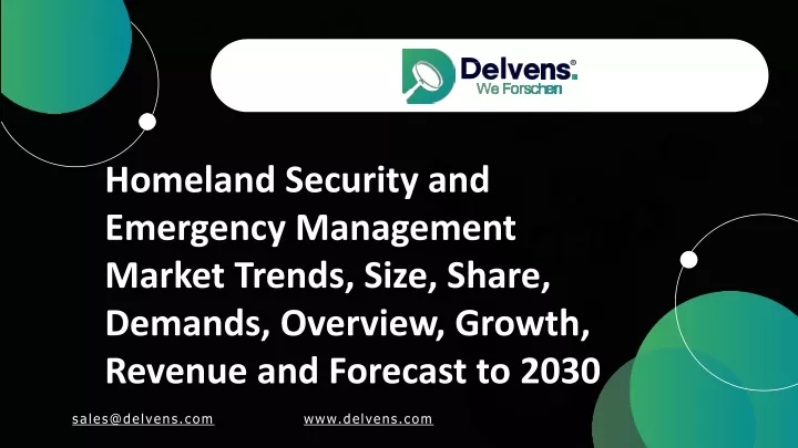 homeland security and emergency management market