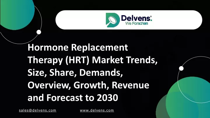 hormone replacement therapy hrt market trends