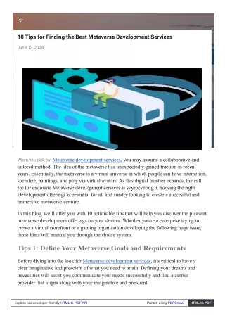 Tips for Finding the Best Metaverse Development Services