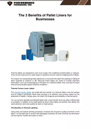 the 3 benefits of pallet liners for businesses