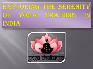 Yoga training india