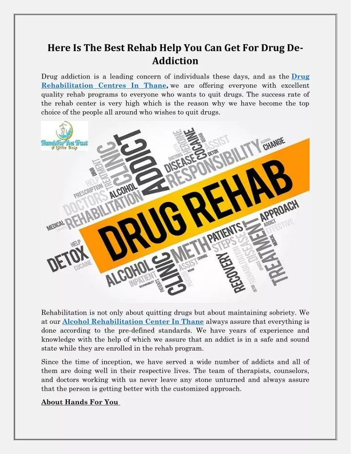 here is the best rehab help you can get for drug