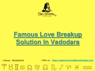 Famous Love Breakup Solution In Vadodara | Shiv Shraddha Astrologer
