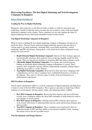 discovering excellence the best digital marketing