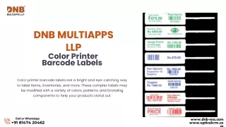 Color Printer Barcode Labels | DNB MULTIAPPS LLP