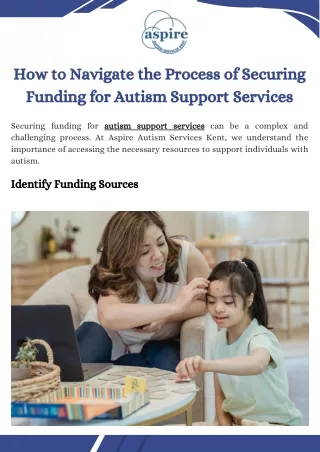 How to Navigate the Process of Securing Funding for Autism Support Services