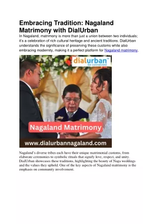 nagaland matrimony