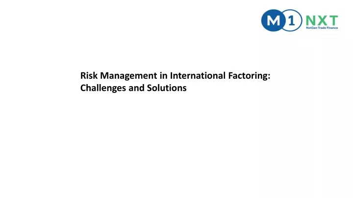 risk management in international factoring