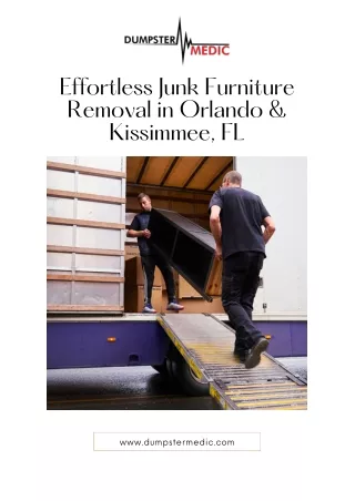 Effortless Junk Furniture Removal in Orlando & Kissimmee, FL
