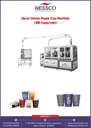 Find Best Quality Servo Driven Paper Cup Machine | PPT