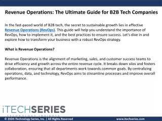 Revenue Operations: The Ultimate Guide for B2B Tech Companies