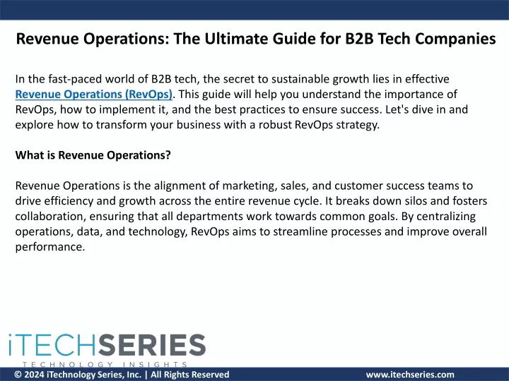 revenue operations the ultimate guide