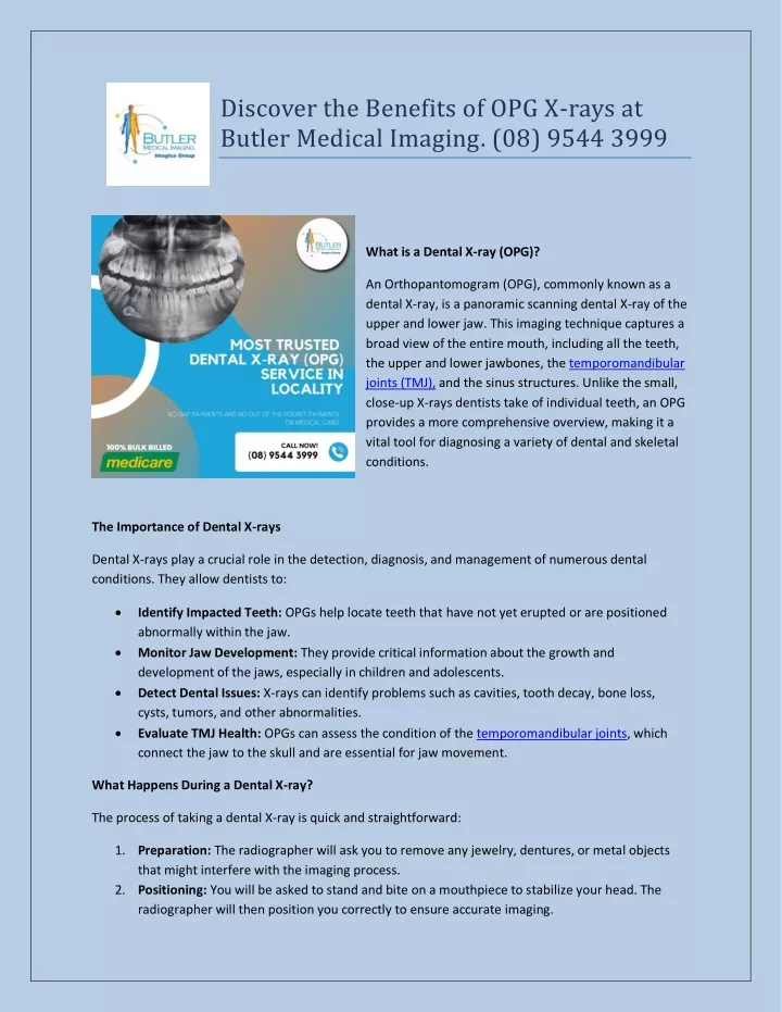 discover the benefits of opg x rays at butler