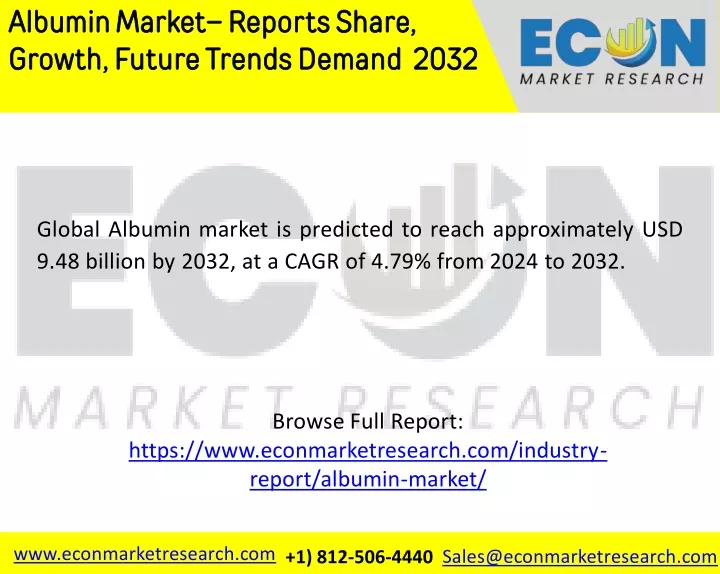 albumin market reports share growth future trends