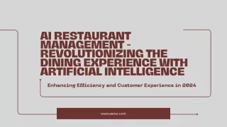AI Restaurant Management Enhancing Efficiency and Customer Experience