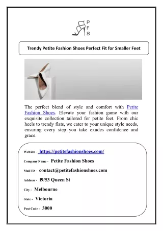 Trendy Petite Fashion Shoes Perfect Fit for Smaller Feet