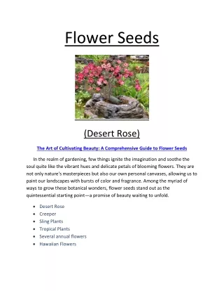 Flower seeds