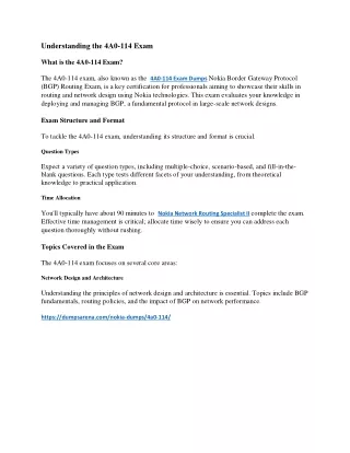 understanding the 4a0 114 exam