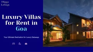 Luxury Villas in Goa for Rent