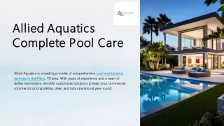 Commercial Pool Maintenance Plano