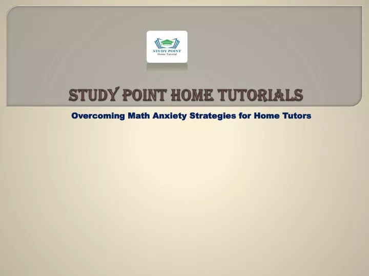 study point home tutorials