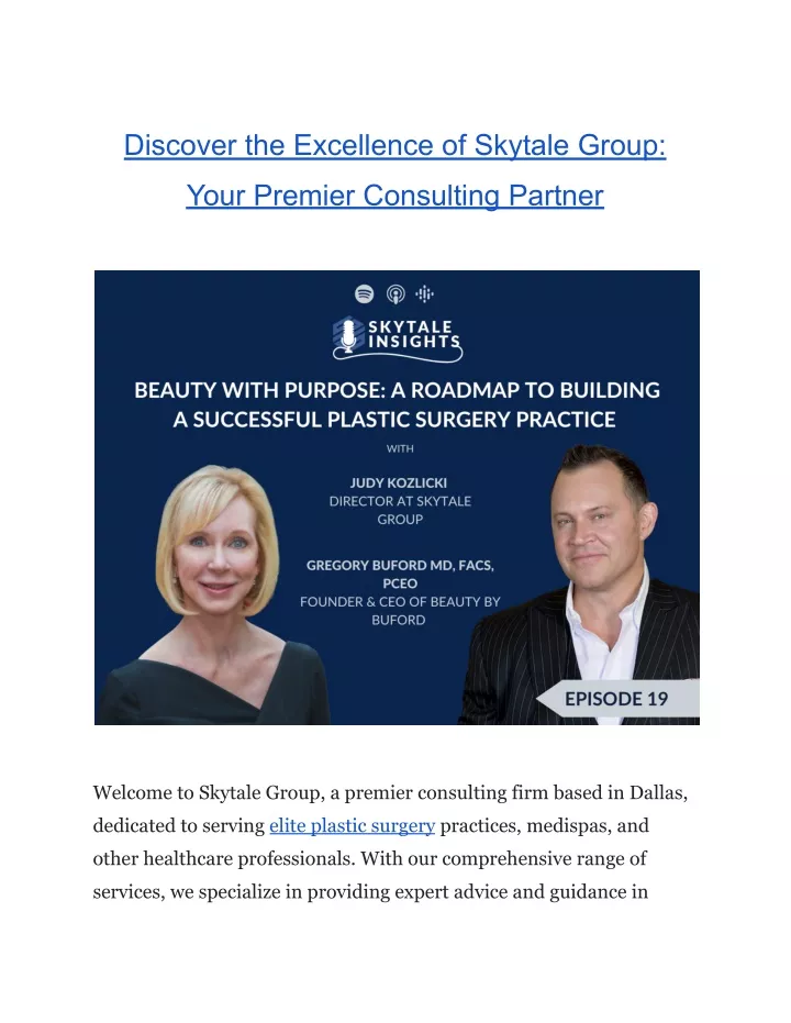 discover the excellence of skytale group