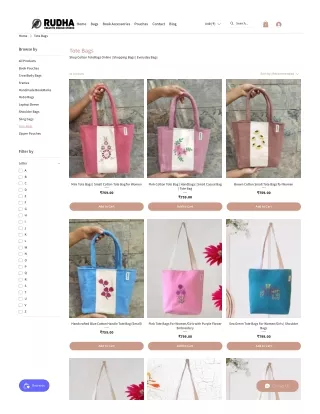 Shop Cotton Tote Bags for Women: Shop Online at Rudha