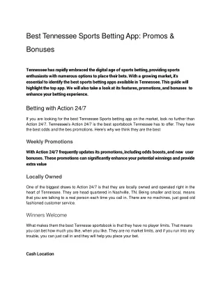 Best Tennessee Sports Betting App Promos & Bonuses