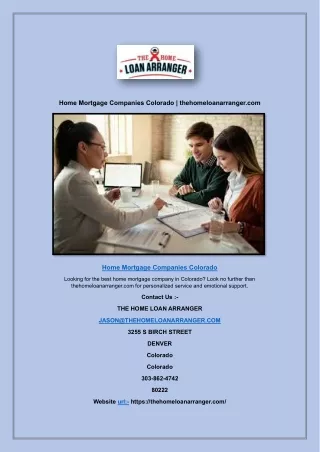 home mortgage companies colorado