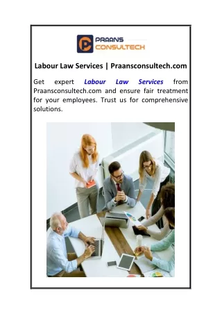 labour law services praansconsultech com