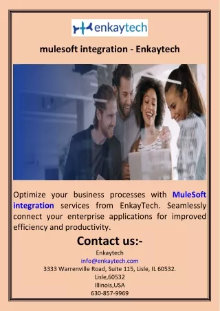 mulesoft integration - Enkaytech