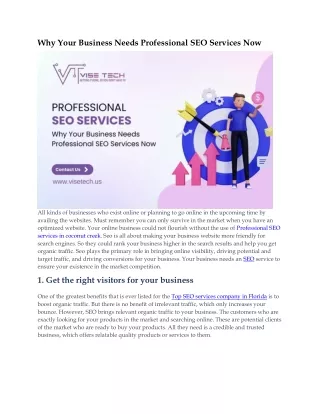 why your business needs professional seo services