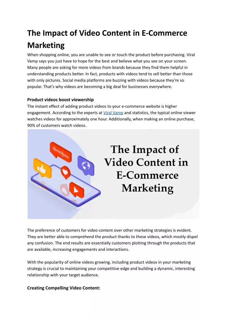 the impact of video content in e commerce