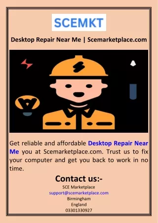 Desktop Repair Near Me  Scemarketplace.com