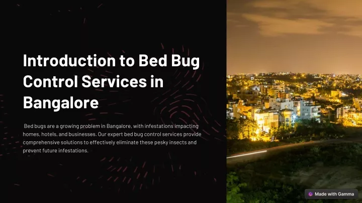 introduction to bed bug control services